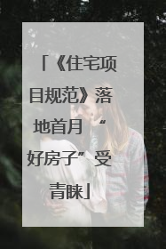 《住宅项目规范》落地首月 “好房子”受青睐