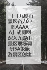 「九嶷山景区奋力冲刺AAAAA」胡勇刚深入九嶷山景区现场调研5A级旅游景区创建工作
