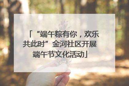 “端午粽有你，欢乐共此时”金河社区开展端午节文化活动
