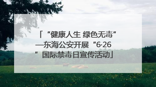 “健康人生 绿色无毒”—东海公安开展“6·26”国际禁毒日宣传活动
