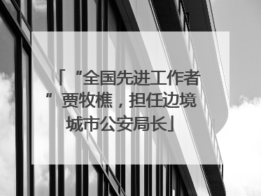 “全国先进工作者”贾牧樵，担任边境城市公安局长