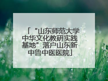 “山东师范大学中华文化教研实践基地”落户山东新中鲁中医医院