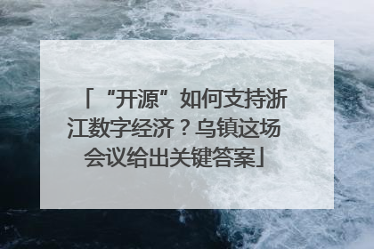 “开源”如何支持浙江数字经济？乌镇这场会议给出关键答案