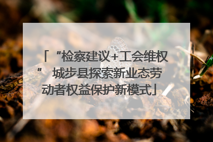 “检察建议+工会维权” 城步县探索新业态劳动者权益保护新模式
