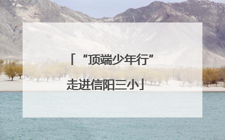 “顶端少年行”走进信阳三小