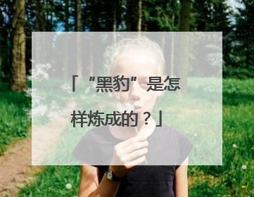 “黑豹”是怎样炼成的？