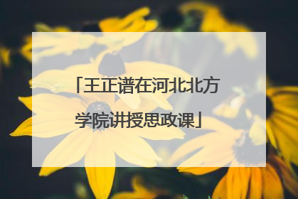 王正谱在河北北方学院讲授思政课