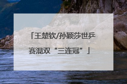 王楚钦/孙颖莎世乒赛混双“三连冠”