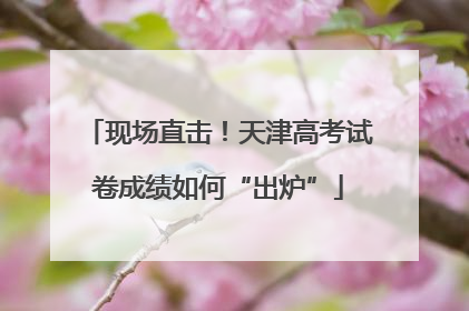 现场直击！天津高考试卷成绩如何“出炉”