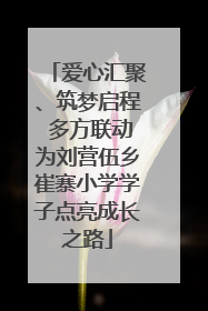 爱心汇聚、筑梦启程 多方联动为刘营伍乡崔寨小学学子点亮成长之路