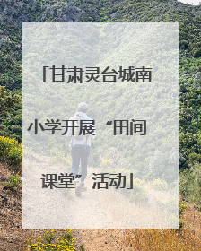 甘肃灵台城南小学开展“田间课堂”活动