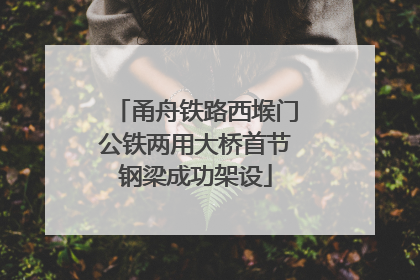 甬舟铁路西堠门公铁两用大桥首节钢梁成功架设