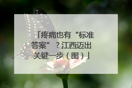 疼痛也有“标准答案”？江西迈出关键一步（图）