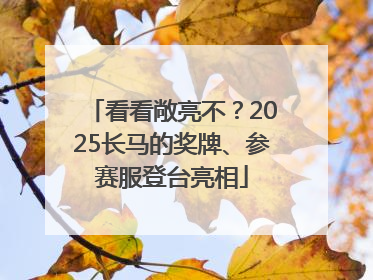 看看敞亮不？2025长马的奖牌、参赛服登台亮相