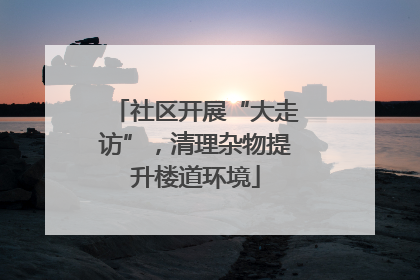 社区开展“大走访”，清理杂物提升楼道环境