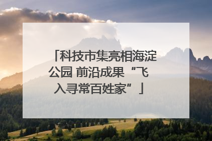 科技市集亮相海淀公园 前沿成果“飞入寻常百姓家”