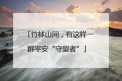 竹林山间，有这样一群平安“守望者”