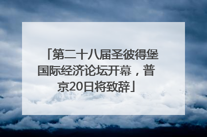 第二十八届圣彼得堡国际经济论坛开幕，普京20日将致辞