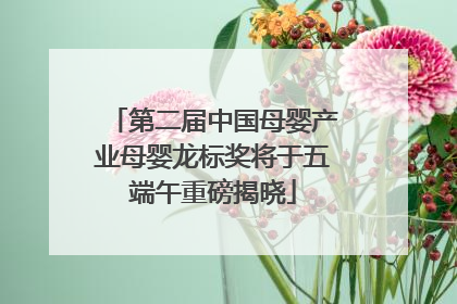 第二届中国母婴产业母婴龙标奖将于五端午重磅揭晓