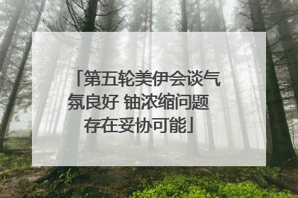 第五轮美伊会谈气氛良好 铀浓缩问题存在妥协可能