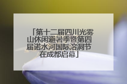 第十二届四川光雾山休闲避暑季暨第四届诺水河国际溶洞节在成都启幕