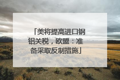 美将提高进口钢铝关税，欧盟：准备采取反制措施