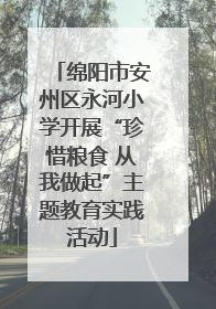 绵阳市安州区永河小学开展“珍惜粮食 从我做起”主题教育实践活动