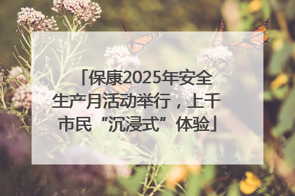 保康2025年安全生产月活动举行，上千市民“沉浸式”体验
