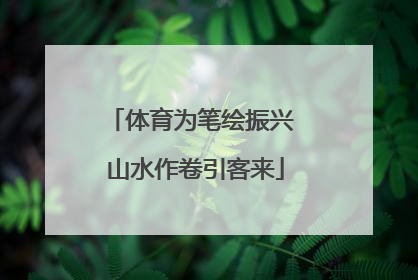 体育为笔绘振兴 山水作卷引客来