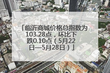 临沂商城价格总指数为103.28点，环比下跌0.10点（5月22日—5月28日）