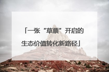 一张“草票”开启的生态价值转化新路径