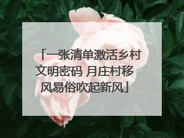 一张清单激活乡村文明密码 月庄村移风易俗吹起新风