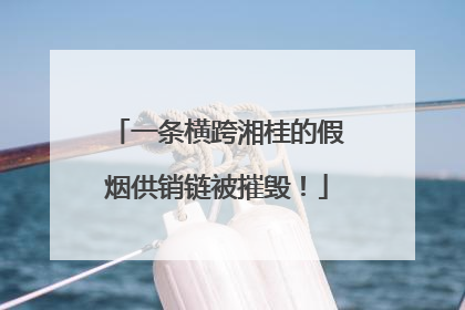 一条横跨湘桂的假烟供销链被摧毁！