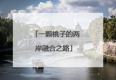 一颗桃子的两岸融合之路