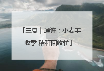 三夏｜通许：小麦丰收季 秸秆回收忙