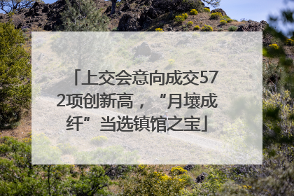 上交会意向成交572项创新高，“月壤成纤”当选镇馆之宝