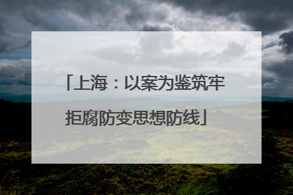 上海：以案为鉴筑牢拒腐防变思想防线