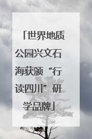 世界地质公园兴文石海获颁“行读四川”研学品牌