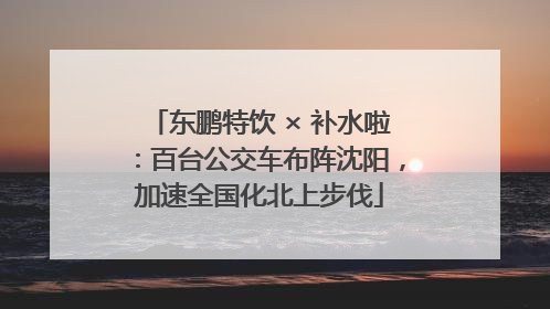 东鹏特饮 × 补水啦：百台公交车布阵沈阳，加速全国化北上步伐