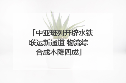中亚班列开辟水铁联运新通道 物流综合成本降四成