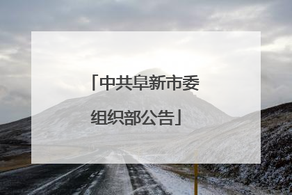 中共阜新市委组织部公告