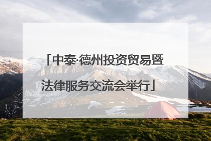 中泰·德州投资贸易暨法律服务交流会举行