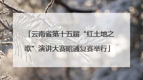 云南省第十五届“红土地之歌”演讲大赛昭通复赛举行