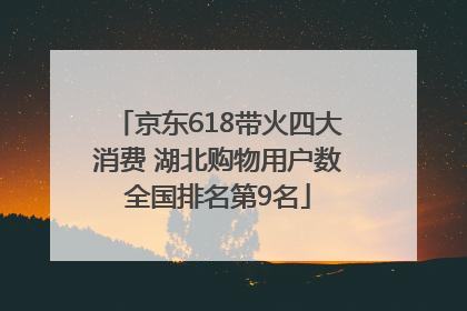 京东618带火四大消费 湖北购物用户数全国排名第9名