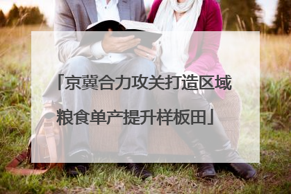 京冀合力攻关打造区域粮食单产提升样板田