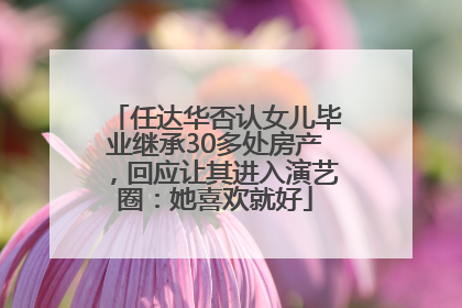 任达华否认女儿毕业继承30多处房产，回应让其进入演艺圈：她喜欢就好