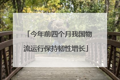 今年前四个月我国物流运行保持韧性增长
