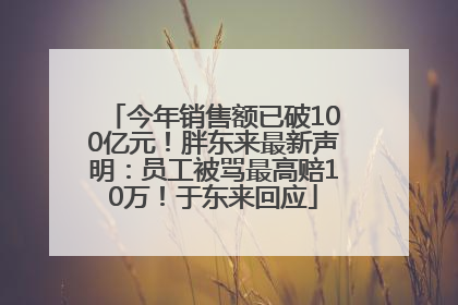 今年销售额已破100亿元！胖东来最新声明：员工被骂最高赔10万！于东来回应