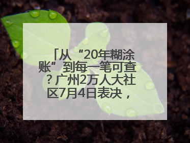 从“20年糊涂账”到每一笔可查？广州2万人大社区7月4日表决，信托制物业如何取“信”？