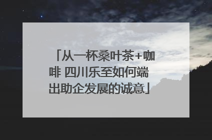 从一杯桑叶茶+咖啡 四川乐至如何端出助企发展的诚意